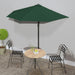 Umbrelă de soare pentru balcon, tijă aluminiu, verde, 270x144cm - WALTI WALTI
