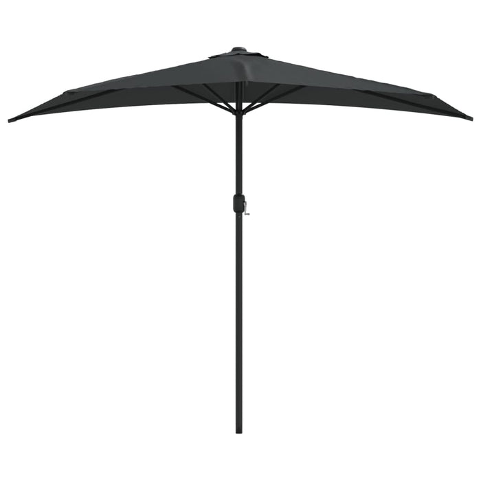 Umbrelă de soare de balcon, tijă aluminiu, antracit, 270x144 cm - WALTI WALTI
