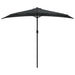 Umbrelă de soare de balcon, tijă aluminiu, antracit, 270x144 cm - WALTI WALTI