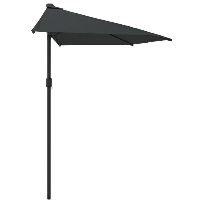 Umbrelă de soare de balcon, tijă aluminiu, antracit, 270x144 cm - WALTI WALTI