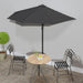 Umbrelă de soare de balcon, tijă aluminiu, antracit, 270x144 cm - WALTI WALTI