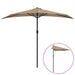Umbrelă de soare de balcon, tijă aluminiu gri taupe, 270x144 cm - WALTI WALTI