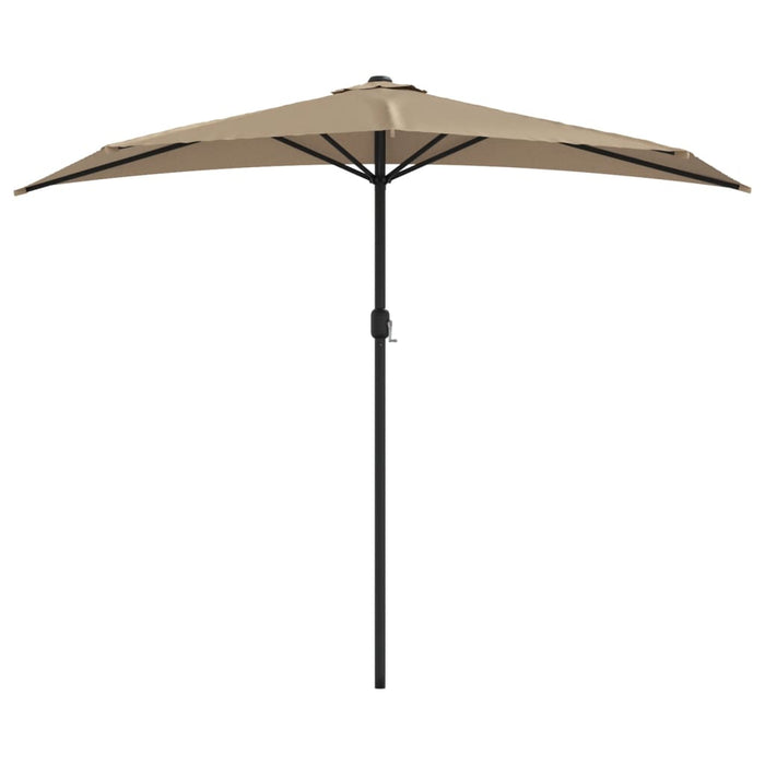 Umbrelă de soare de balcon, tijă aluminiu gri taupe, 270x144 cm - WALTI WALTI