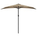 Umbrelă de soare de balcon, tijă aluminiu gri taupe, 270x144 cm - WALTI WALTI