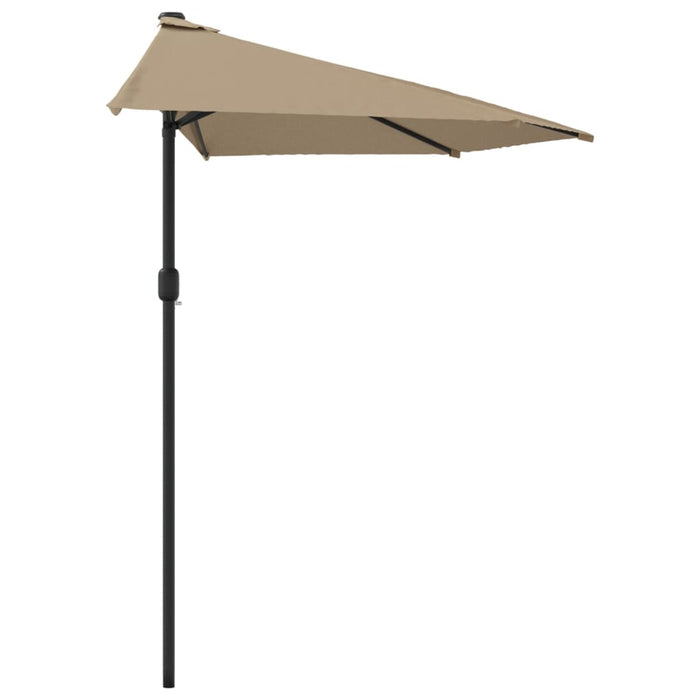 Umbrelă de soare de balcon, tijă aluminiu gri taupe, 270x144 cm - WALTI WALTI