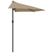 Umbrelă de soare de balcon, tijă aluminiu gri taupe, 270x144 cm - WALTI WALTI