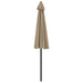 Umbrelă de soare de balcon, tijă aluminiu gri taupe, 270x144 cm - WALTI WALTI
