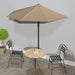 Umbrelă de soare de balcon, tijă aluminiu gri taupe, 270x144 cm - WALTI WALTI