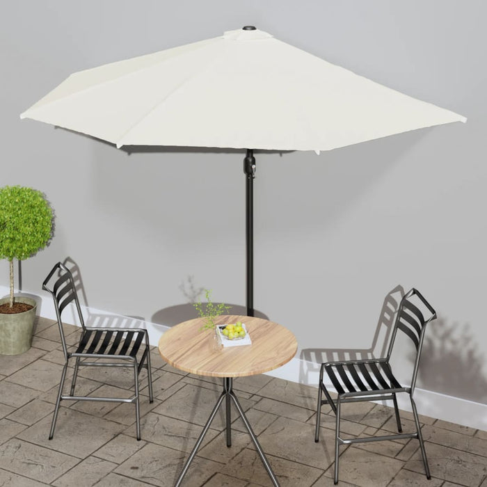 Umbrelă de soare de balcon, tijă aluminiu, nisipiu, 300x155 cm - WALTI WALTI