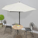 Umbrelă de soare de balcon, tijă aluminiu, nisipiu, 300x155 cm - WALTI WALTI
