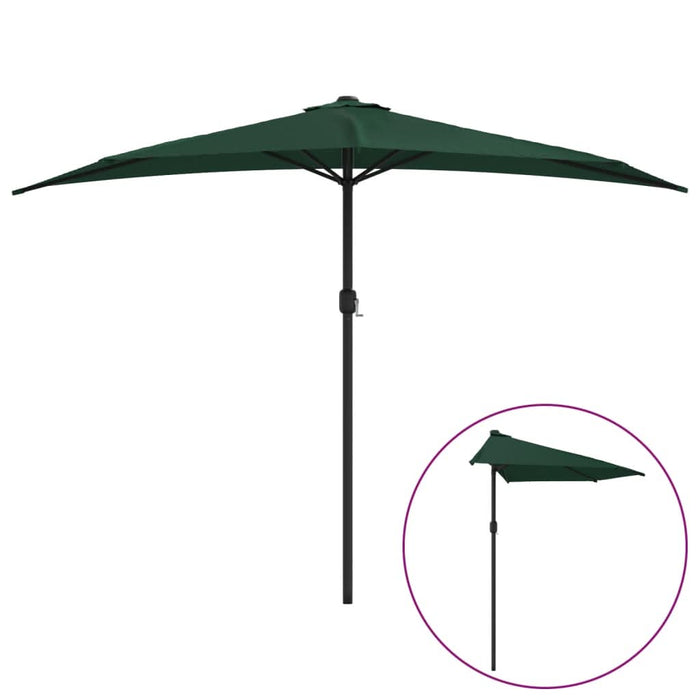 Umbrelă de soare de balcon, tijă aluminiu, verde, 300x155 cm - WALTI WALTI