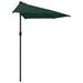 Umbrelă de soare de balcon, tijă aluminiu, verde, 300x155 cm - WALTI WALTI