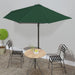 Umbrelă de soare de balcon, tijă aluminiu, verde, 300x155 cm - WALTI WALTI