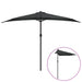 Umbrelă de soare de balcon, tijă aluminiu, antracit, 300x155 cm - WALTI WALTI