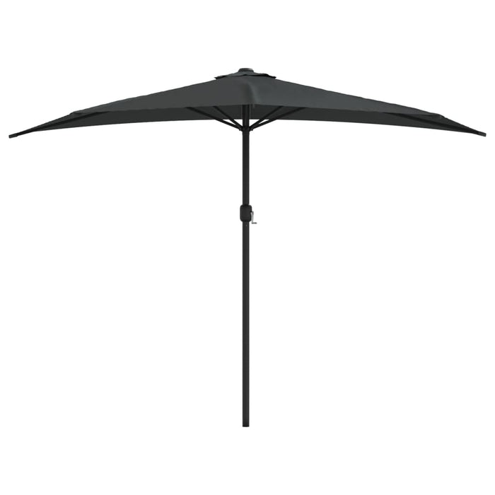 Umbrelă de soare de balcon, tijă aluminiu, antracit, 300x155 cm - WALTI WALTI