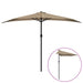 Umbrelă de soare de balcon, tijă aluminiu, gri taupe 300x155 cm - WALTI WALTI