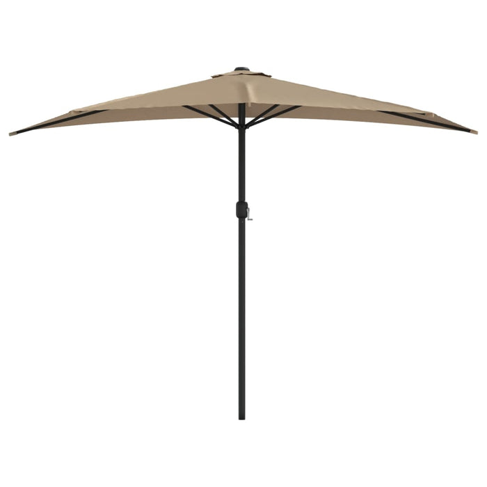 Umbrelă de soare de balcon, tijă aluminiu, gri taupe 300x155 cm - WALTI WALTI