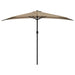 Umbrelă de soare de balcon, tijă aluminiu, gri taupe 300x155 cm - WALTI WALTI