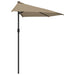 Umbrelă de soare de balcon, tijă aluminiu, gri taupe 300x155 cm - WALTI WALTI