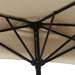 Umbrelă de soare de balcon, tijă aluminiu, gri taupe 300x155 cm - WALTI WALTI