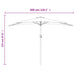 Umbrelă de soare de balcon, tijă aluminiu, gri taupe 300x155 cm - WALTI WALTI