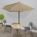 Umbrelă de soare de balcon, tijă aluminiu, gri taupe 300x155 cm - WALTI WALTI