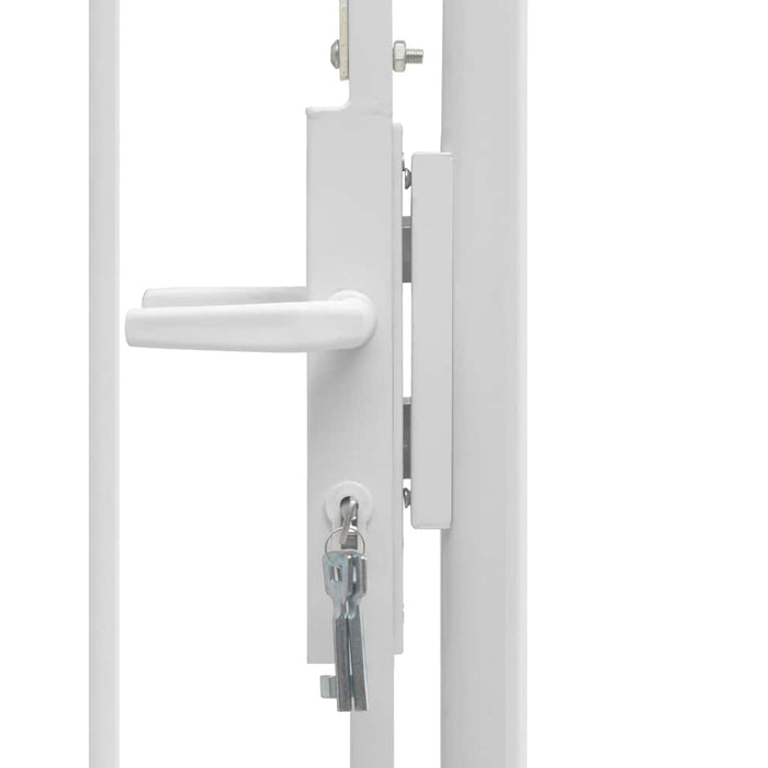 Poartă de grădină Woerden din oțel, 1x2,45 m, albă WALTI