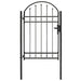 Poartă de gard cu arcadă, negru, 100 x 150 cm, oțel - WALTI WALTI
