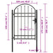Poartă de gard cu arcadă, negru, 100 x 150 cm, oțel - WALTI WALTI