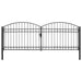 Poartă de gard ASSEN Ușă dublă cu blat arcuit din oțel 400x150 cm - WALTI WALTI