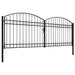 Poartă de gard ASSEN Ușă dublă cu blat arcuit din oțel 400x150 cm - WALTI WALTI