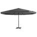 Umbrelă de soare cu stâlp aluminiu, antracit, 500 cm - WALTI WALTI