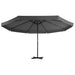 Umbrelă de soare cu stâlp aluminiu, antracit, 500 cm - WALTI WALTI