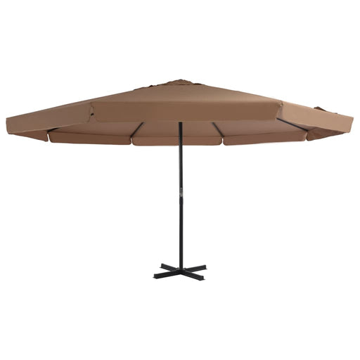 Umbrelă soare exterior cu stâlp aluminiu gri taupe 500 cm - WALTI WALTI