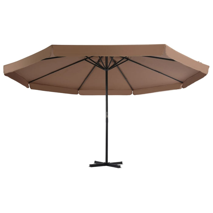 Umbrelă soare exterior cu stâlp aluminiu gri taupe 500 cm - WALTI WALTI