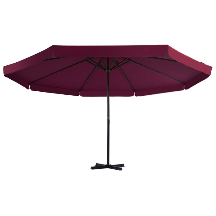 Umbrelă de soare de exterior stâlp aluminiu roșu bordo 500 cm - WALTI WALTI