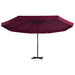 Umbrelă de soare de exterior stâlp aluminiu roșu bordo 500 cm - WALTI WALTI