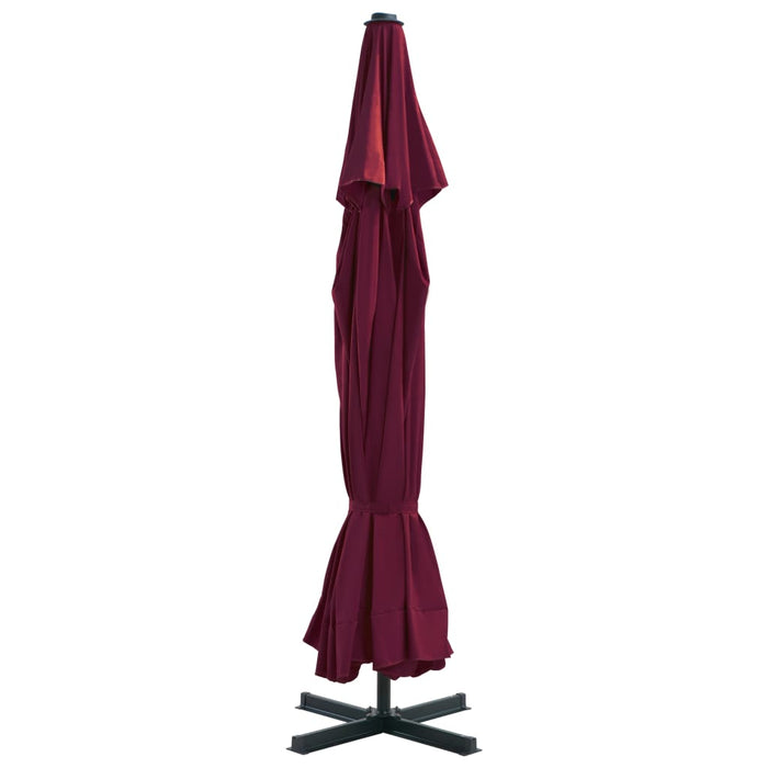 Umbrelă de soare de exterior stâlp aluminiu roșu bordo 500 cm - WALTI WALTI