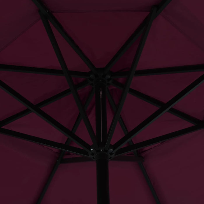 Umbrelă de soare de exterior stâlp aluminiu roșu bordo 500 cm - WALTI WALTI