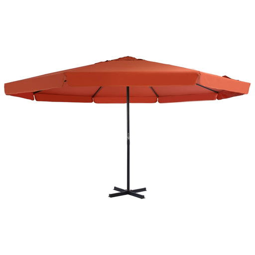 Umbrelă de soare exterior cu stâlp aluminiu, cărămiziu, 500 cm - WALTI WALTI