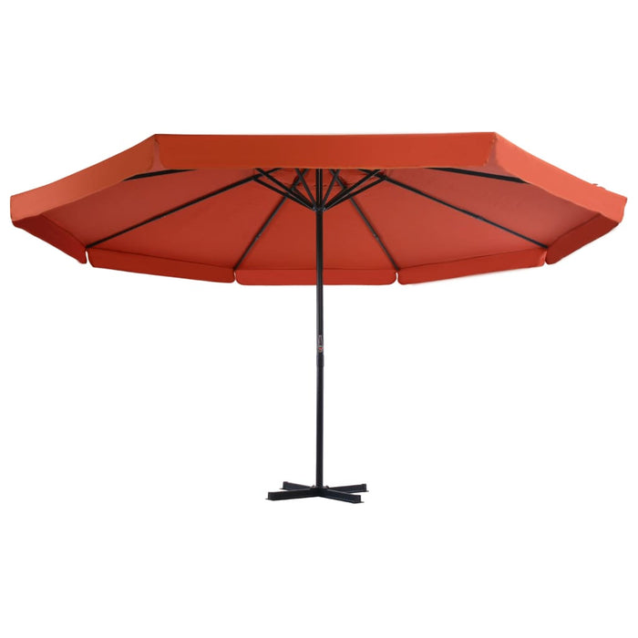 Umbrelă de soare exterior cu stâlp aluminiu, cărămiziu, 500 cm - WALTI WALTI