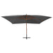 Umbrelă în consolă cu stâlp din lemn, antracit, 400 x 300 cm - WALTI WALTI