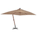 Umbrelă consolă de grădină cu stâlp din lemn, taupe, 400x300 cm - WALTI WALTI