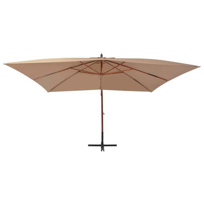 Umbrelă consolă de grădină cu stâlp din lemn, taupe, 400x300 cm - WALTI WALTI