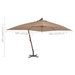 Umbrelă consolă de grădină cu stâlp din lemn, taupe, 400x300 cm - WALTI WALTI
