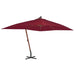 Umbrelă consolă de grădină cu stâlp din lemn, bordo, 400x300 cm - WALTI WALTI