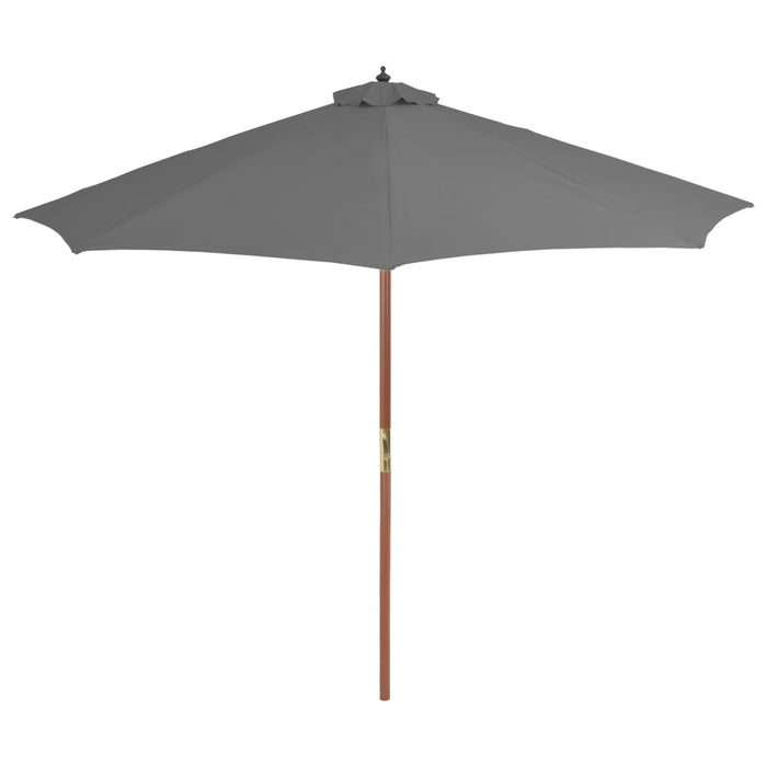 Umbrelă de soare de exterior, stâlp din lemn, 300 cm, antracit - WALTI WALTI