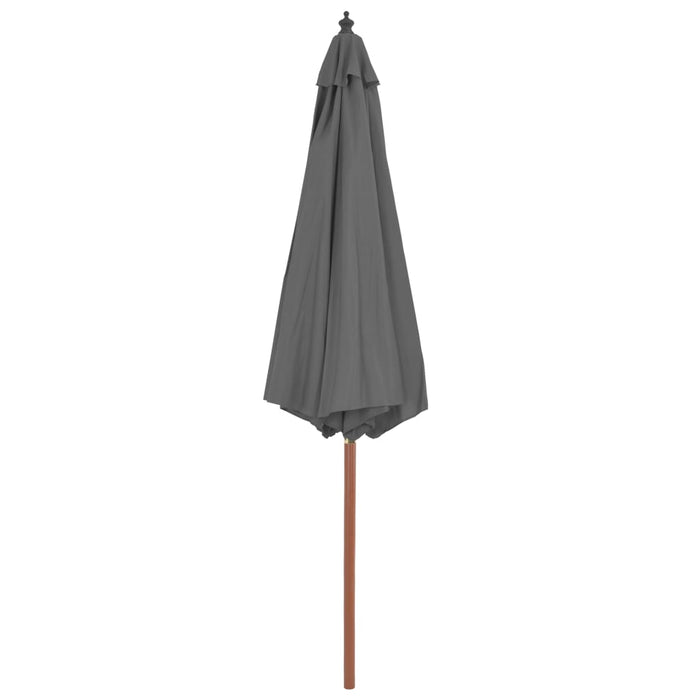 Umbrelă de soare de exterior, stâlp din lemn, 300 cm, antracit - WALTI WALTI