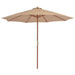 Umbrelă soare de exterior, stâlp metalic, 300 cm, gri taupe - WALTI WALTI