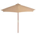 Umbrelă soare de exterior, stâlp metalic, 300 cm, gri taupe - WALTI WALTI